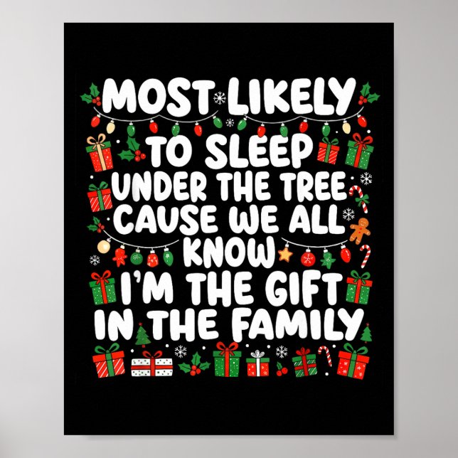 Affiche Most Likely To Sleep Under The Tree Cause We All K (Devant)