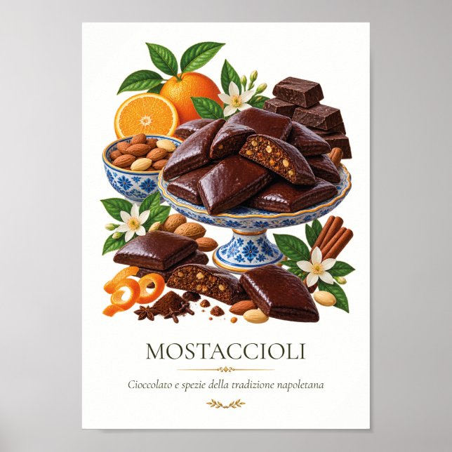 Affiche Mostaccioli – Vintage Italian Dessert (Devant)