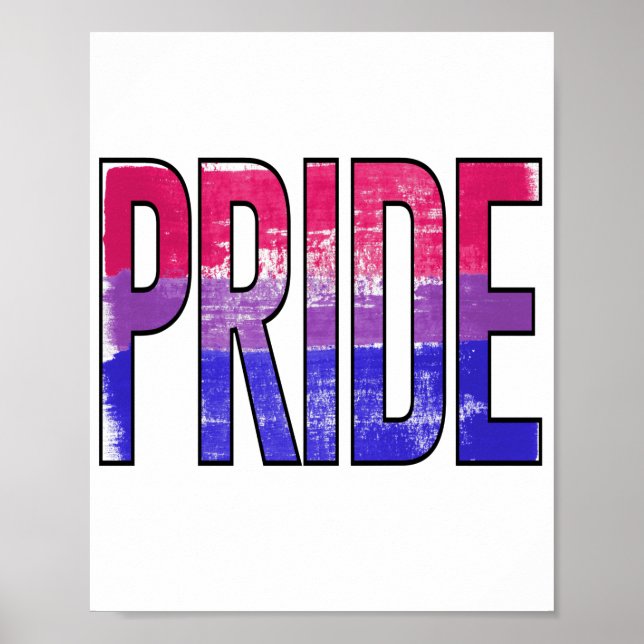 Affiche Mot Bisexuel Fier (Devant)