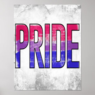 Affiche Mot Bisexuel Fier