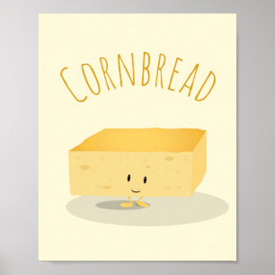 Affiche Mot Carré convivial de Cornbread jaune