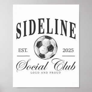 Affiche Mot de la mère de football du club social en marge