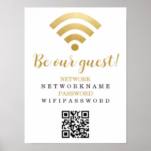 Affiche Mot de passe Wifi et réseau personnalisés