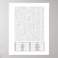 Mot géant difficile Recherche Puzzle PC Pièces Thè