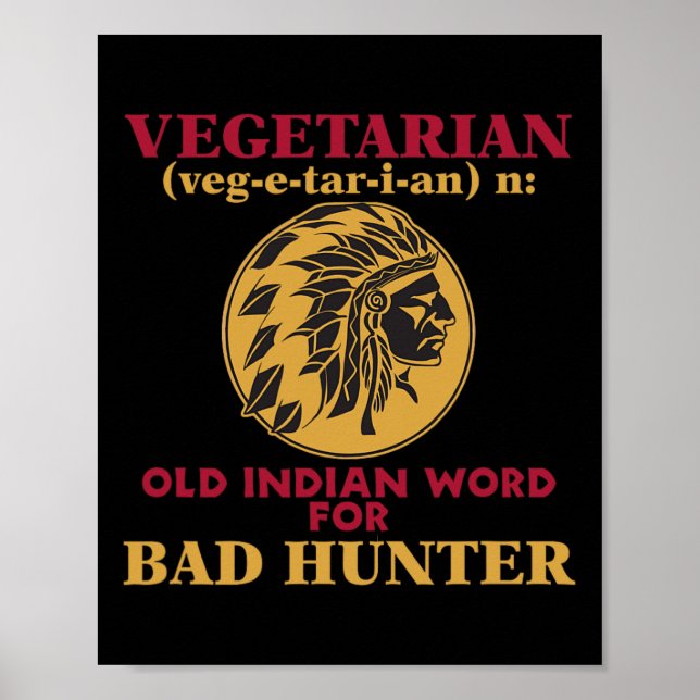 Affiche Mot Végétarien Ancien Indien Pour Byd Hunter (Devant)