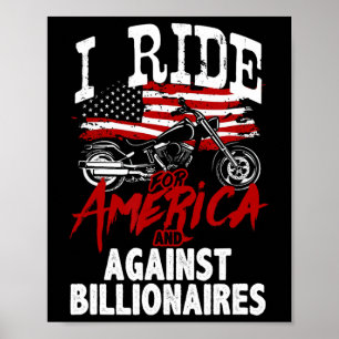 Affiche Motard anti-Trump pro-démocratie résiste contre le