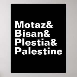 Affiche Motaz & Bisan & Plestia & Palestine - presse libre
