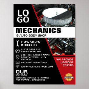 Affiche Moteur automobile, mécanique automobile et réparat