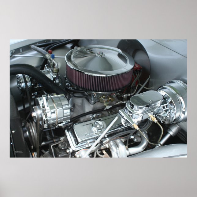 Affiche Moteur Chrome (Devant)