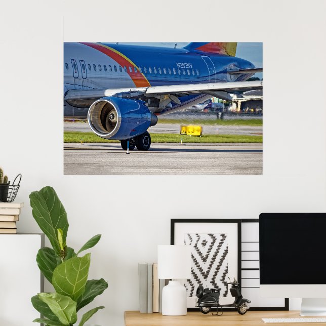 Affiche Moteur et vapeurs de l'avion (Bureau à domicile)