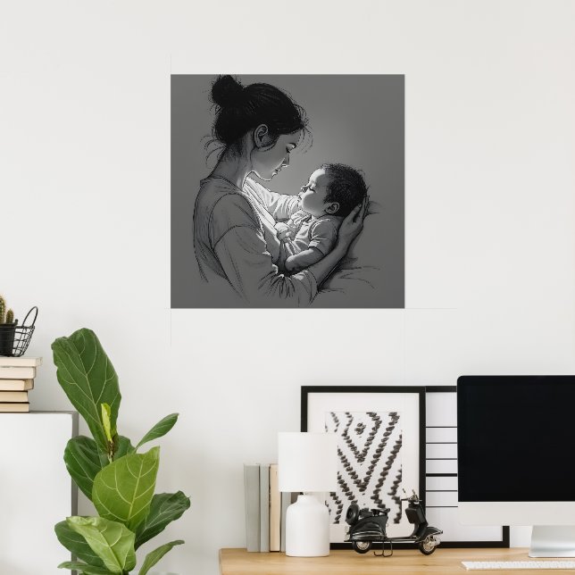 Affiche Mother & Baby artwork (Bureau à domicile)