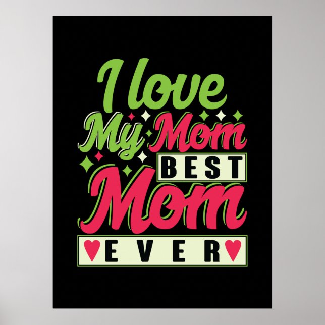 Affiche Mother Gift I Love My Maman (Devant)