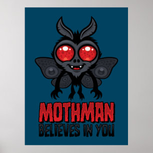 Affiche Mothman Motivant Croit En Vous