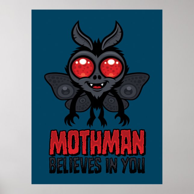 Affiche Mothman Motivant Croit En Vous (Devant)