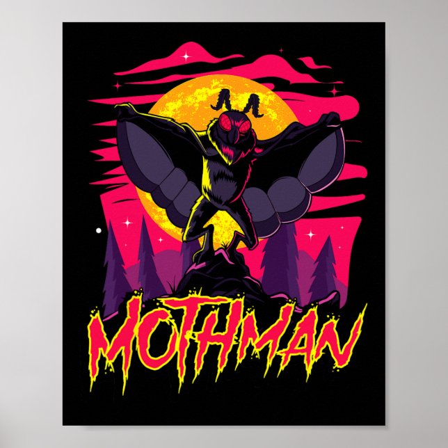 Affiche Mothman Movie Fun Cryptid Halloween Myth Monster C (Devant)