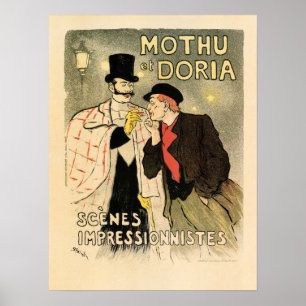 Affiche MOTHU & DORIA Theophile Steinlen French Theater