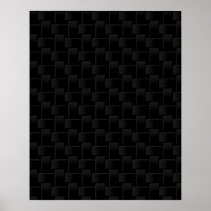 Affiche Motif à damiers noir