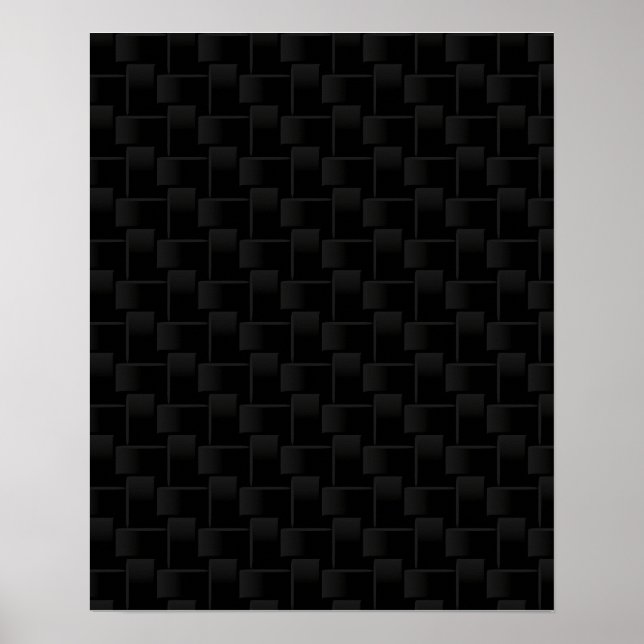 Affiche Motif à damiers noir (Devant)