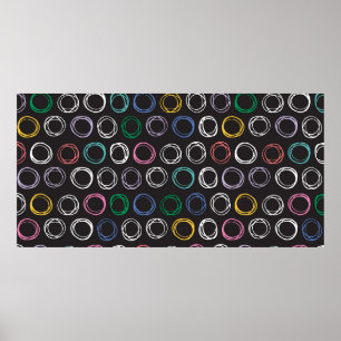 Affiche Motif à main avec lignes brossées sans soudure