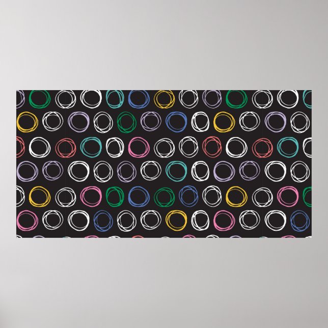 Affiche Motif à main avec lignes brossées sans soudure (Devant)