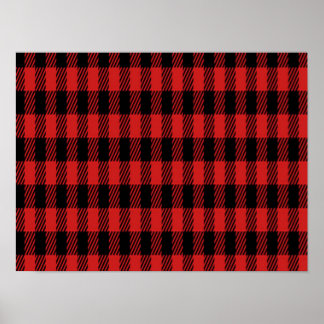 Affiche Motif à plaid de Red Buffalo