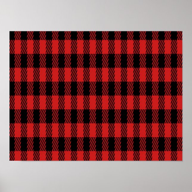 Affiche Motif à plaid de Red Buffalo (Devant)