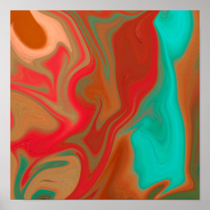 Affiche motif abstrait.