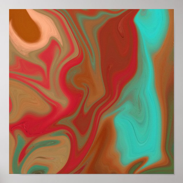 Affiche motif abstrait. (Devant)