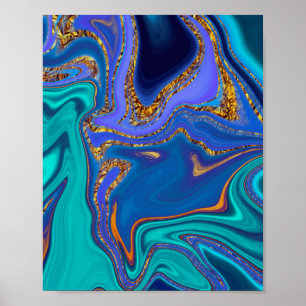 Affiche motif abstrait.