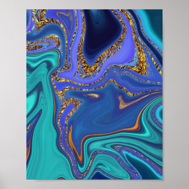 Affiche motif abstrait. (Devant)