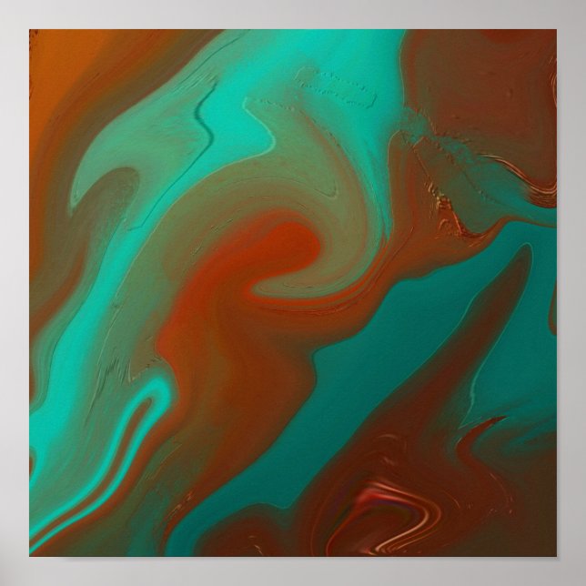 Affiche motif abstrait. (Devant)