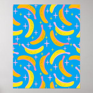 Affiche motif Abstrait à la banane