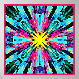 Affiche Motif Abstrait coloré
