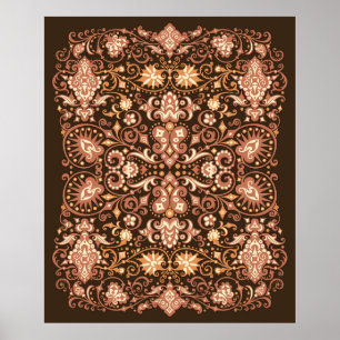 Affiche motif Abstrait. Couleurs psychédéliques grou ondul