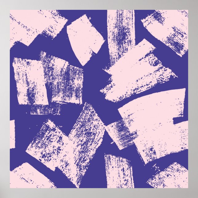 Affiche motif Abstrait créatif transparent avec brosse str (Devant)