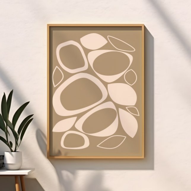 Affiche Motif Abstrait Crème Beige De Style Moderne (Créateur téléchargé)