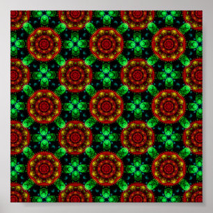 Affiche Motif abstrait élégant boho moderne floral #504