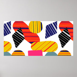 Affiche Motif abstrait élégant dessiné à la main sans cout