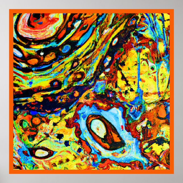 Affiche Motif Abstrait exceptionnel (Devant)