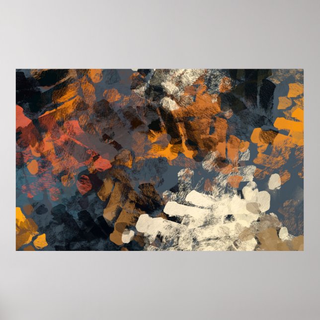 Affiche Motif abstrait fait main. Art moderne (Devant)