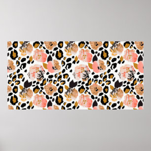Affiche motif Abstrait fleuri sans soudure : fleurs avec z