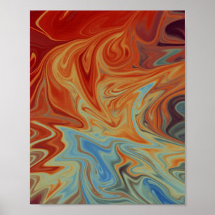 Affiche Motif abstrait fluide