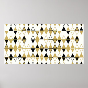 Affiche Motif abstrait géométrique sans soudure de sha col