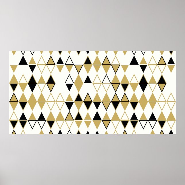 Affiche Motif abstrait géométrique sans soudure de sha col (Devant)