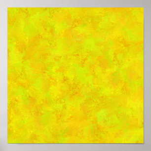 Affiche Motif Abstrait Jaune Orange Vert