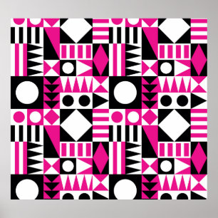 Affiche Motif abstrait moderne du milieu du siècle.