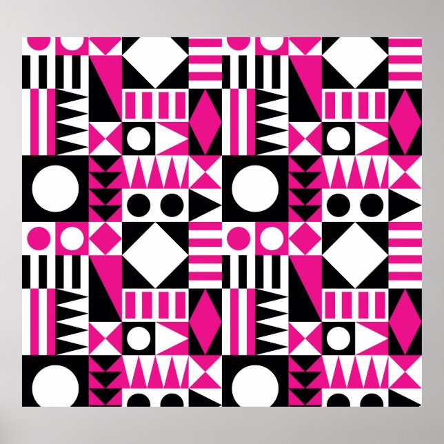 Affiche Motif abstrait moderne du milieu du siècle. (Devant)