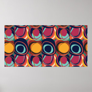 Affiche motif Abstrait naturel sans soudure avec cercle