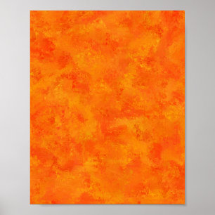 Affiche Motif Abstrait orange