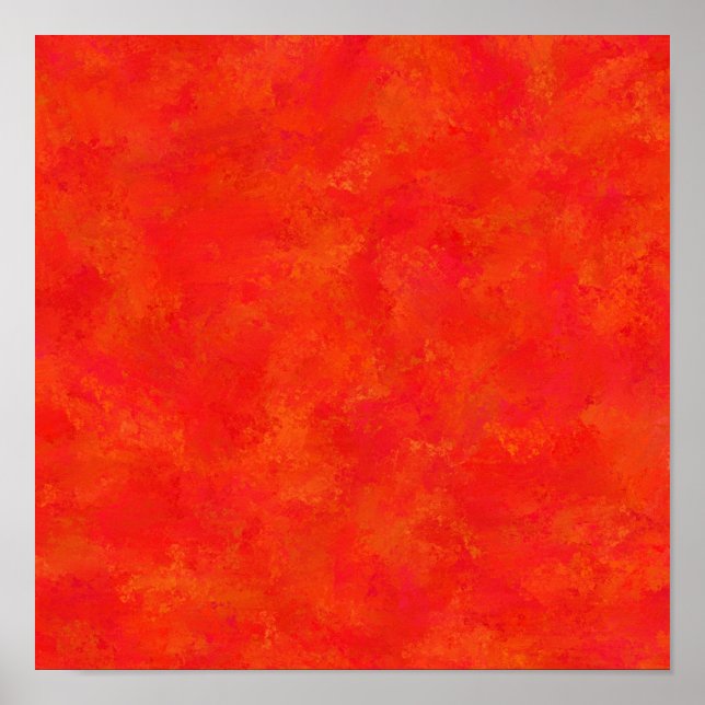 Affiche Motif Abstrait Orange Rouge (Devant)